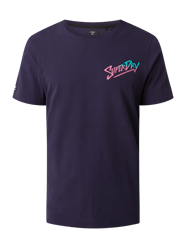T-shirt van katoen van Superdry Blauw / turquoise - 47