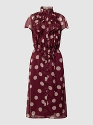 Blousejurk met ruches, model 'Lilja' van Saint Tropez Rood - 42