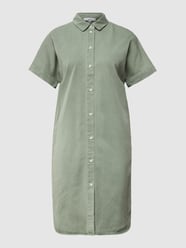 Knielange jeansjurk met platte kraag van Jake*s Casual Groen - 38