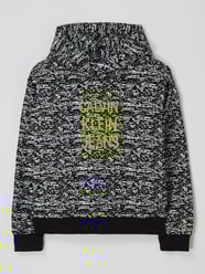 Hoodie mit Allover-Muster   von Calvin Klein Jeans Grau / Schwarz - 17