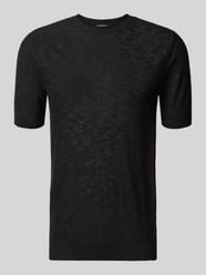 Slim Fit T-Shirt aus Leinen-Mix in Strick-Optik von Antony Morato - 3