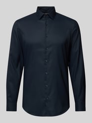 Slim Fit Business-Hemd mit Knopfleiste von Jake*s Blau - 24