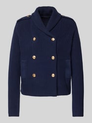 Strickjacke mit Leistentaschen Modell 'WILMAT' von Lauren Ralph Lauren Blau - 11