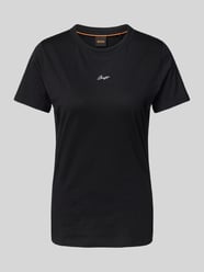 T-Shirt mit Label-Stitching Modell 'Elogo' von BOSS Orange - 37