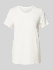 T-shirt z prążkowanym okrągłym dekoltem od SCHIESSER - 37