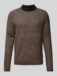 Gebreide pullover met labeldetail, model 'COSPACE' van Jack & Jones Bruin - 14