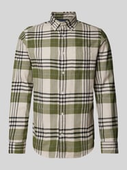 Slim Fit Freizeithemd Button-Down-Kragen Modell 'BLUNORRIS' von Jack & Jones Premium Grün - 48