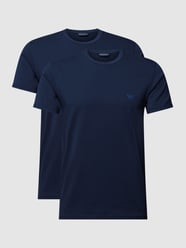 T-Shirt mit Logo-Print im 2er-Pack von Emporio Armani Blau - 45