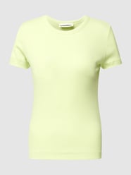 T-Shirt mit Feinripp Modell 'KARDAA' von Armedangels Grün - 5