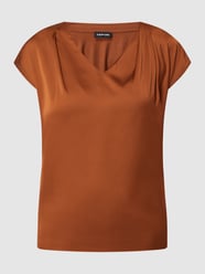 Blouseshirt met contrast aan de voorkant  van Taifun Bruin - 32