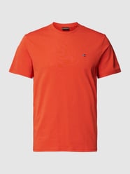 T-shirt z wyhaftowanym logo model ‘SALIS’ od Napapijri Pomarańczowy - 15
