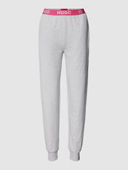 Sweatpants mit elastischem Logo-Bund Modell 'SPORTY' von HUGO Grau - 40