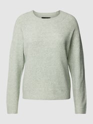 Sweter z dzianiny z okrągłym dekoltem model ‘DOFFY’ od Vero Moda Zielony - 16