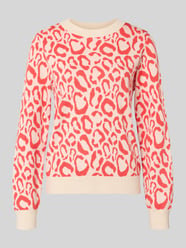 Sweter o kroju slim fit z mieszanki wiskozy Model 'JACQUARD' od VILA - 14