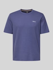T-Shirt mit Label-Stitching von BOSS Blau - 1