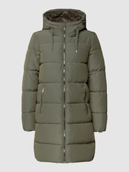 Gewatteerde lange jas met capuchon, model 'ONLDOLLY LONG PUFFER COAT' van Only Groen - 48