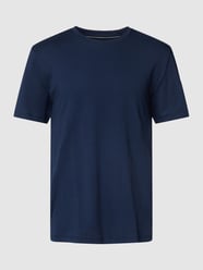 T-Shirt mit geripptem Rundhalsausschnitt von Christian Berg Men Blau - 33