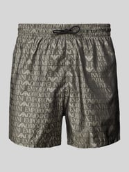 Relaxed Fit Badeshorts mit Label-Print von Emporio Armani - 16