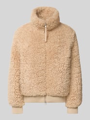Regular Fit Teddyjacke mit Stehkragen von Marc O'Polo DENIM Beige - 30