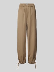 Relaxed fit stoffen broek met elastische band, model 'Ostera 3690' van moves Groen - 32