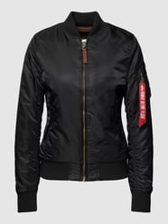 Bomberjack met labeldetail van Alpha Industries Zwart - 28