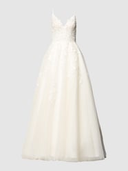 Brautkleid mit Details aus spitze von Luxuar Weiß - 42
