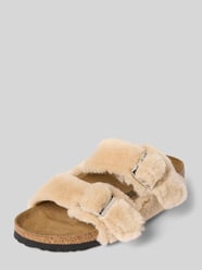 Slippers van echt leer, model 'Arizona' van Birkenstock Beige - 29