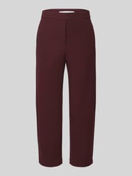 Regular fit barrel leg broek met labeldetail model 'PHIBI' van Raffaello Rossi Bordeaux - 19
