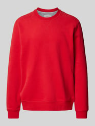 Sweatshirt mit Rundhalsausschnitt in unifarbenem Design von s.Oliver RED LABEL Rot - 16