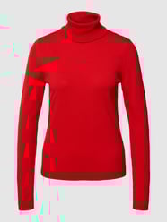 Strickpullover mit Rollkragen Modell 'Famaurian' von BOSS Rot - 48