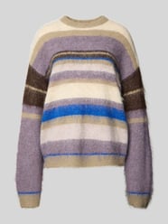 Strickpullover mit überschnittenen Schultern von Jake*s Collection Beige - 24