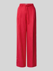 Spodnie Wide Leg z mieszanki lnu z paskiem od Christian Berg Woman Selection - 14