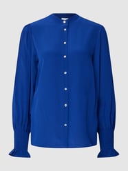 Bluse in unifarbenem Design Modell 'Cilla' von tonno & panna Blau - 3