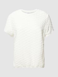 T-Shirt mit Strukturmuster Modell 'Saanu' von Opus Weiß - 45