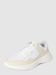 Sneaker mit Kontrastbesatz Modell "Dean Runn" von BOSS Weiß - 37