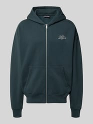 Sweatjacke aus Baumwoll-Mix mit Logo-Stickerei Modell 'Harstad' von PEGADOR - 5
