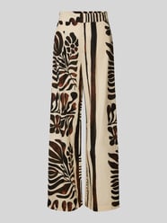 Flared Stoffhose mit elastischem Bund Modell 'KARINA' von Mango Braun - 20