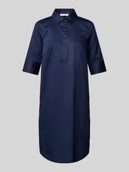 Knielanges Hemdblusenkleid mit verdeckter Knopfleiste von Christian Berg Woman - 34