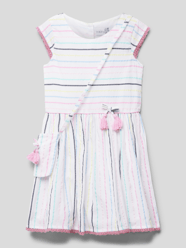 Minikleid mit Streifenmuster von Happy Girls Weiß - 33