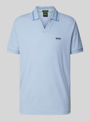 Poloshirt mit Label-Print von BOSS Green Blau - 44