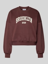 Bluza z nadrukiem z logo i okrągłym dekoltem od REVIEW - 2