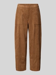 Regular Fit Lederhose mit Cargo-Taschen von OPUS PANTS Beige - 10