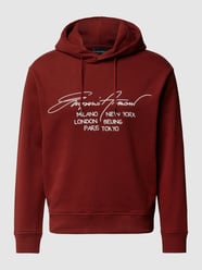 Hoodie mit Label-Print von Emporio Armani Rot - 10