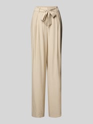 High Waist Hose mit Bindegürtel Modell 'Nyla Amabella' von MSCH Copenhagen Beige - 3