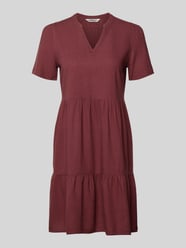 A-lijn vrijetijdsjurk van mix van viscose en linnen model 'TIRI-GOA' van ONLY Fuchsia - 28
