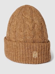 Beanie met labelstitching, model 'Timeless' van Tommy Hilfiger Wit - 45
