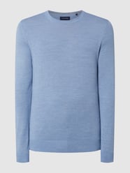 Pullover van merinowolmix van Christian Berg Men Blauw / turquoise - 46