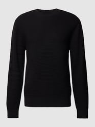 Strickpullover mit Strukturmuster von ARMANI EXCHANGE Schwarz - 4