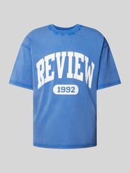 T-Shirt mit Label-Print von REVIEW Blau - 48