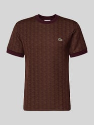 Regular Fit T-Shirt aus Baumwoll-Mix von Lacoste Bordeaux - 10